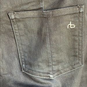 Rag & Bone Black jeans with Suade inserts size 25